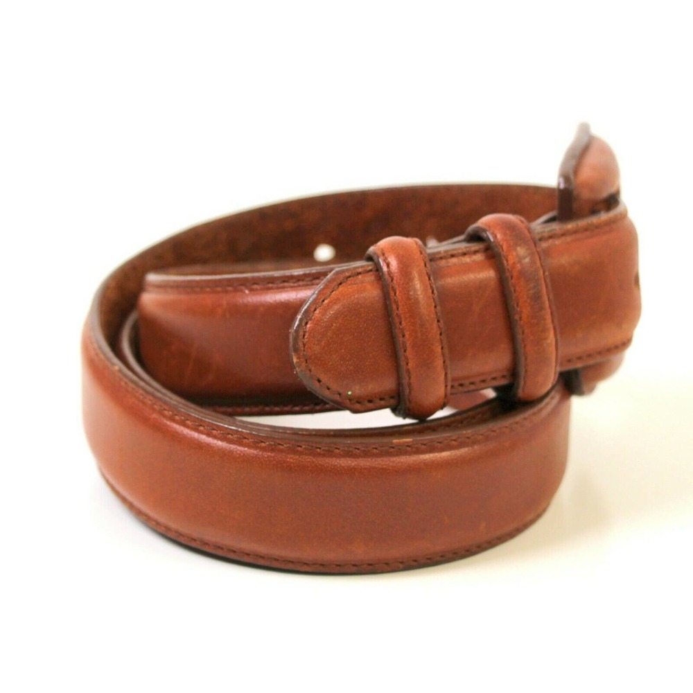 VTG Nordstrom BROWN GENUINE LEATHER 1 1/8"Wd CASUAL DRESS WOMEN'S BELT XL (41D - Picture 5 of 10